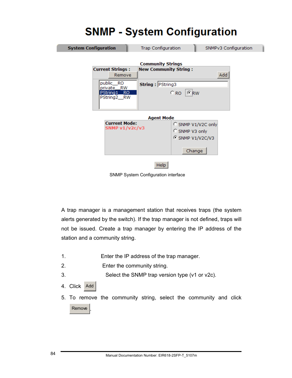 Trap configuration | B&B Electronics EIR618-2SFP-T User Manual | Page 96 / 116