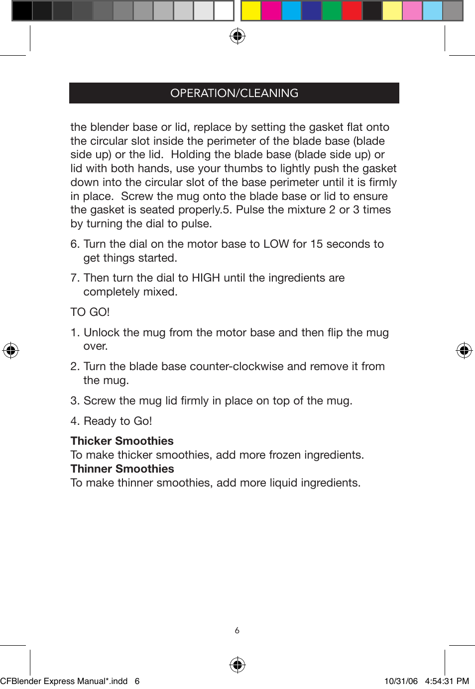 West Bend Back to Basics Chris Freytag BPE3CF User Manual | Page 6 / 10