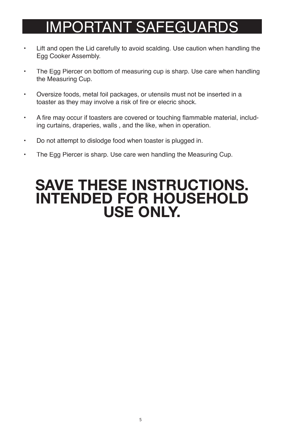 West Bend Back to Basics TEM500PDWH User Manual | Page 5 / 13