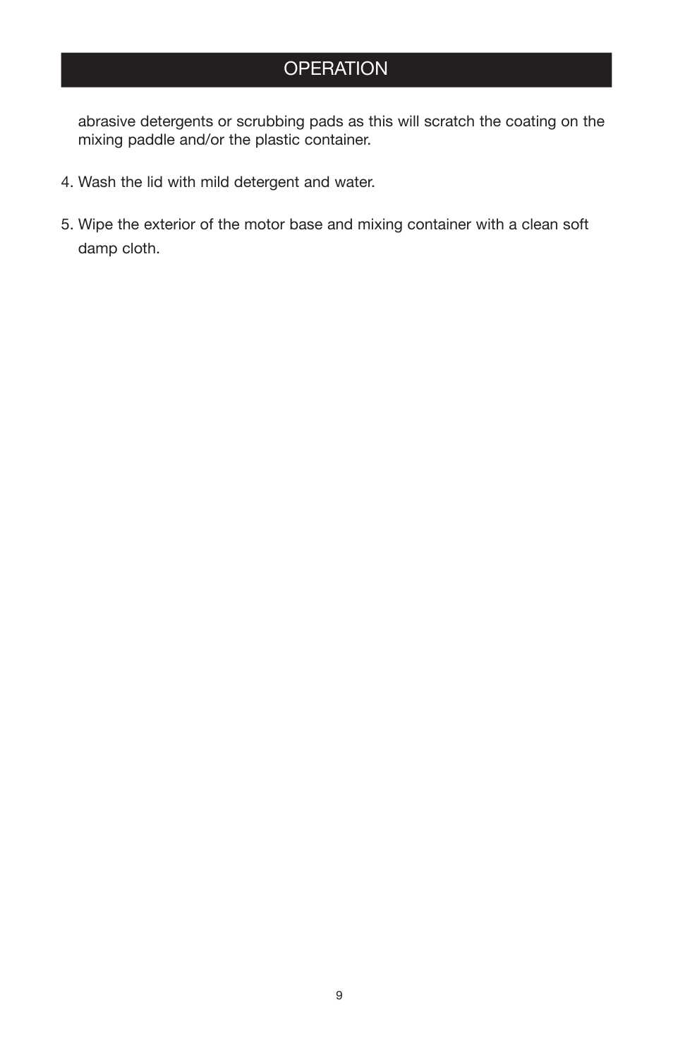 Operation | West Bend Back to Basics MX3000INST User Manual | Page 10 / 12