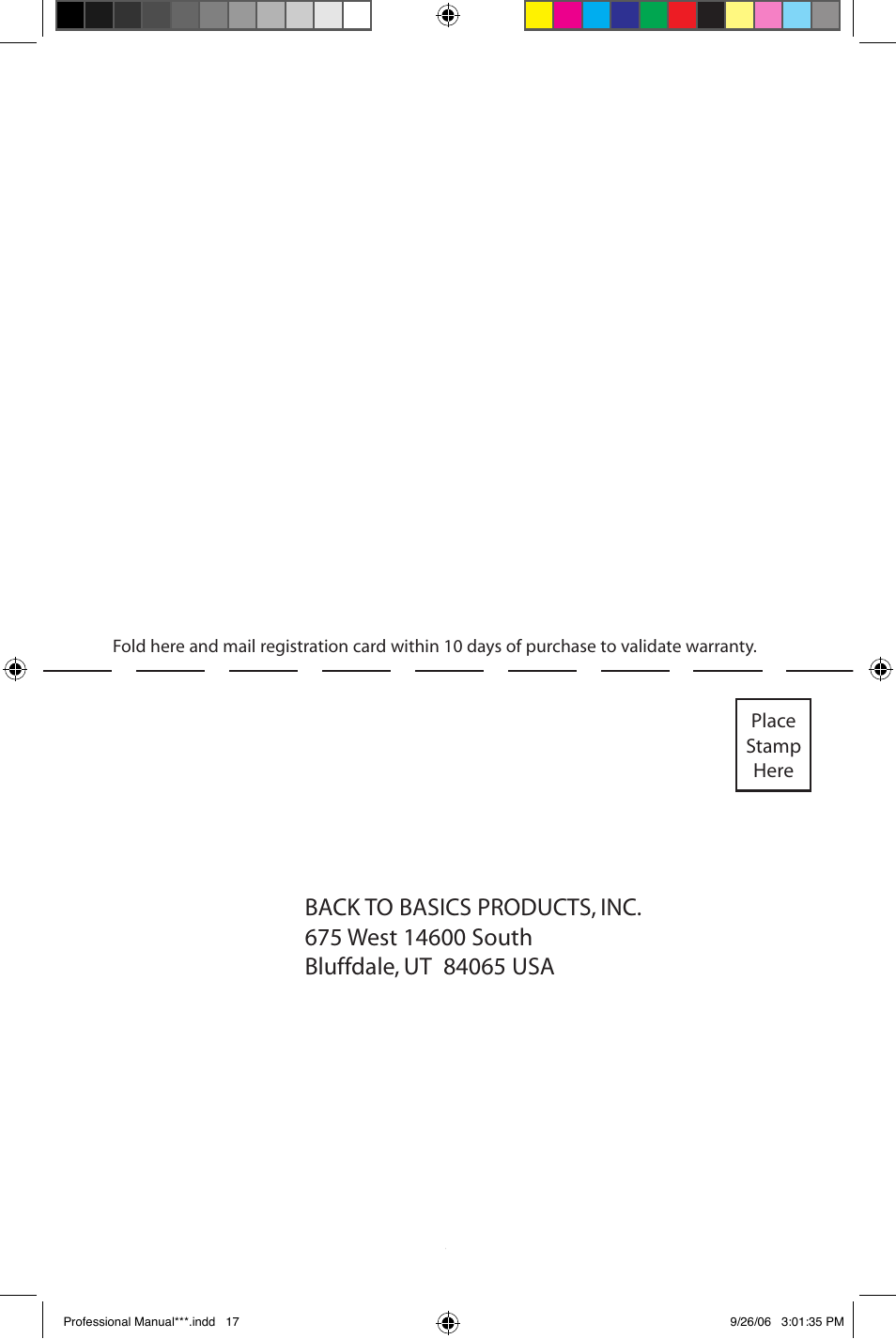 West Bend Back to Basics Smoothie Professional User Manual | Page 17 / 17