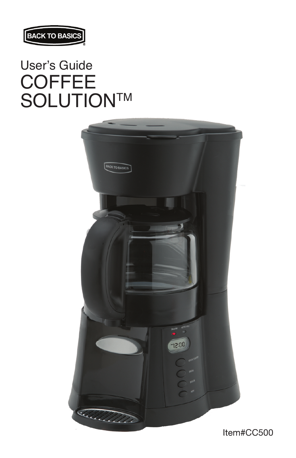 West Bend Back to Basics CC500 User Manual | 12 pages