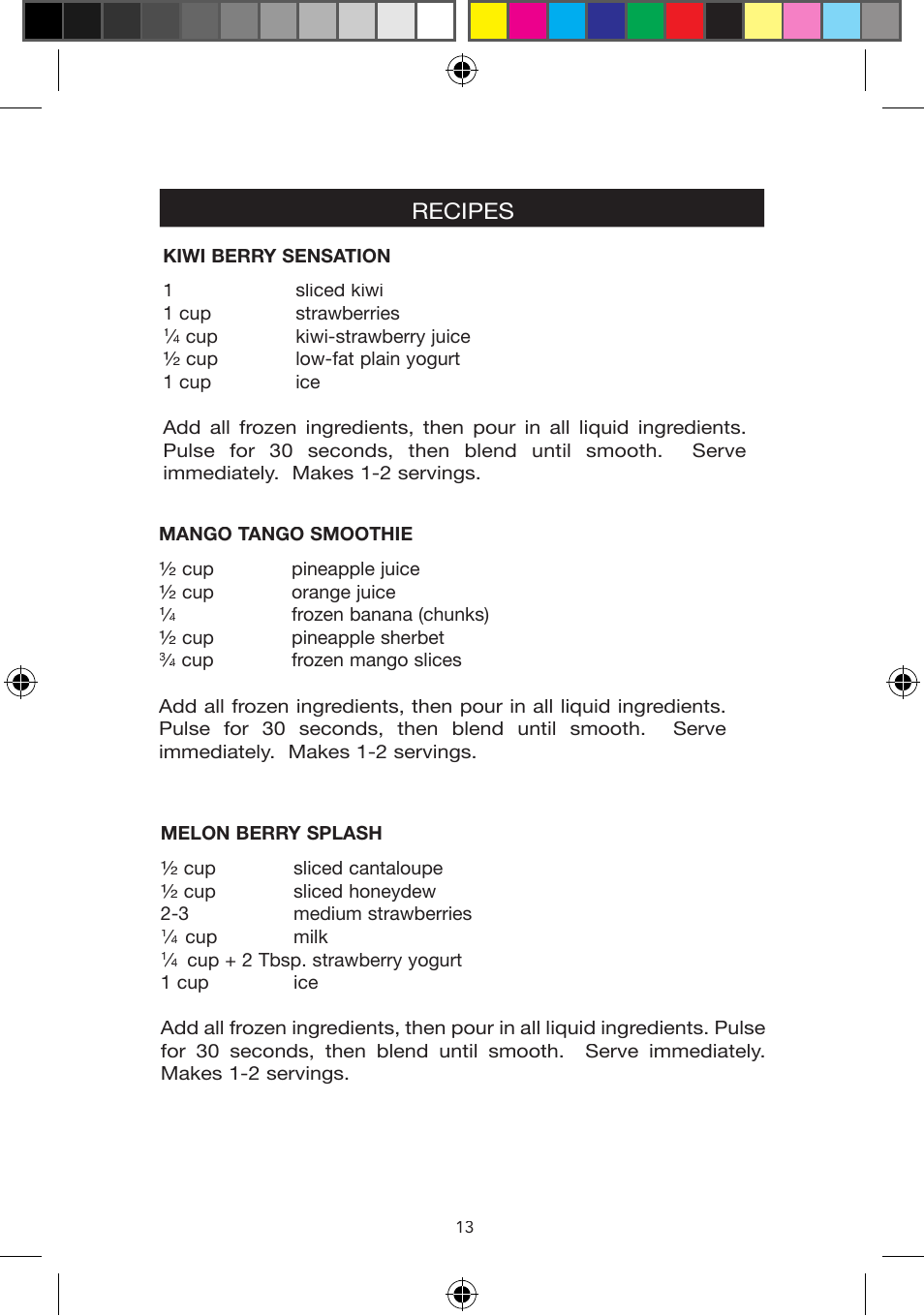 Recipes | West Bend Back to Basics BPE3BRAUS User Manual | Page 13 / 16
