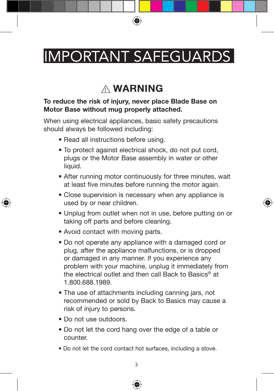Important safeguards, Warning, Warning warning warning | West Bend Back to Basics BPE3BRAUS User Manual | Page 3 / 16