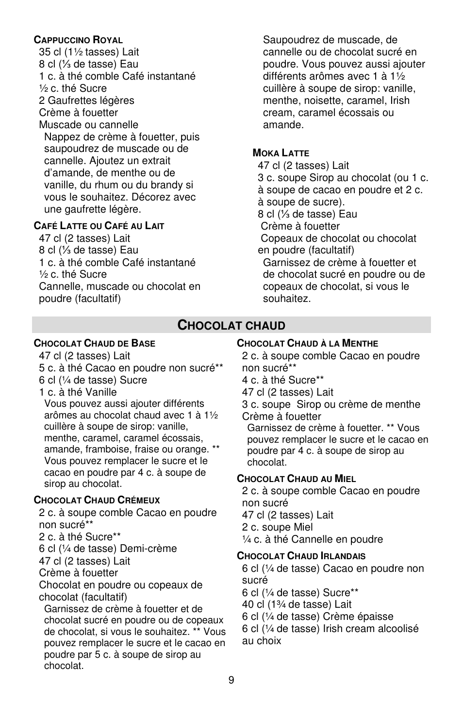 West Bend Back to Basics Cocoa~Latte User Manual | Page 21 / 40