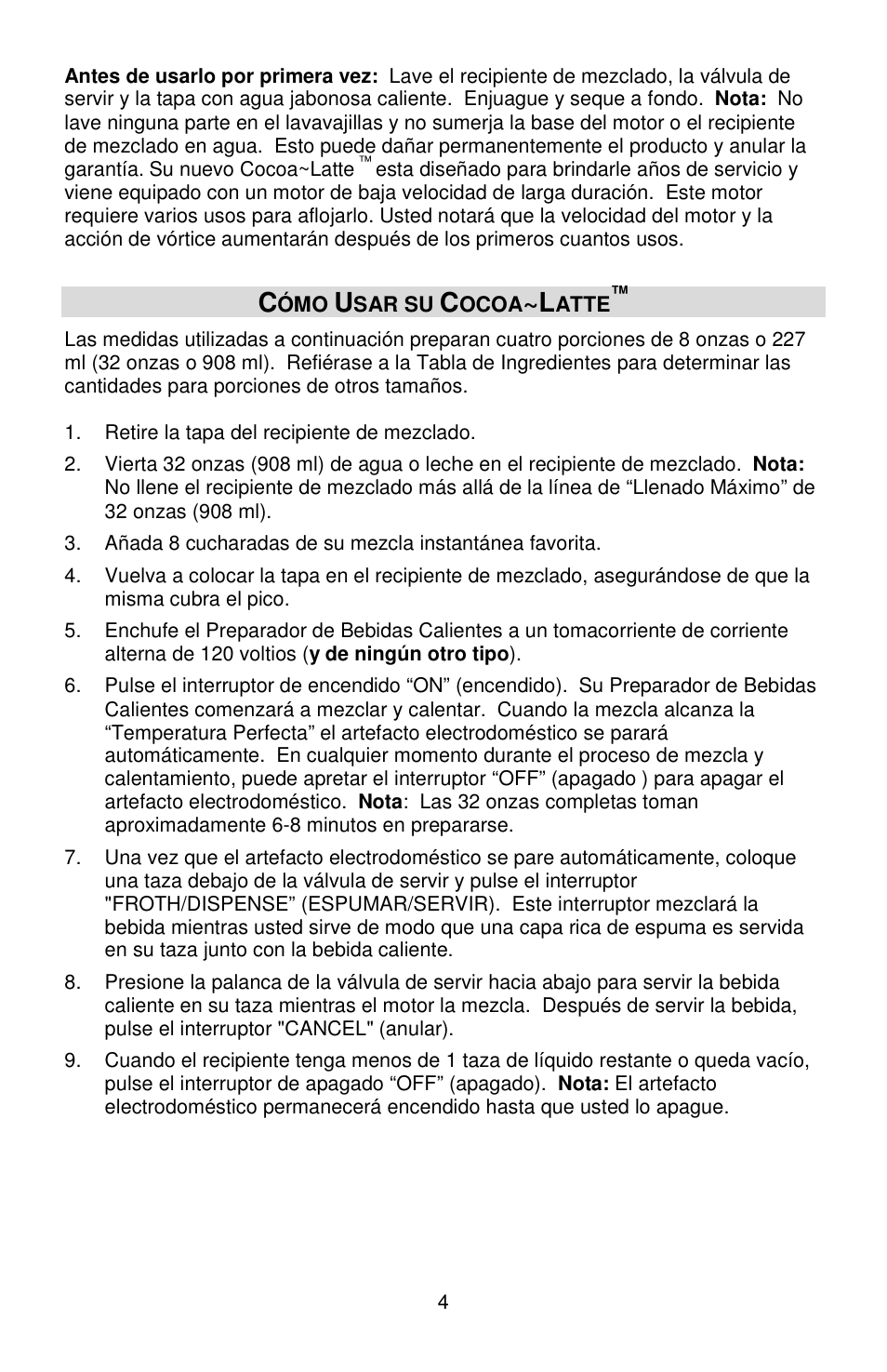 West Bend Back to Basics Cocoa~Latte User Manual | Page 30 / 40