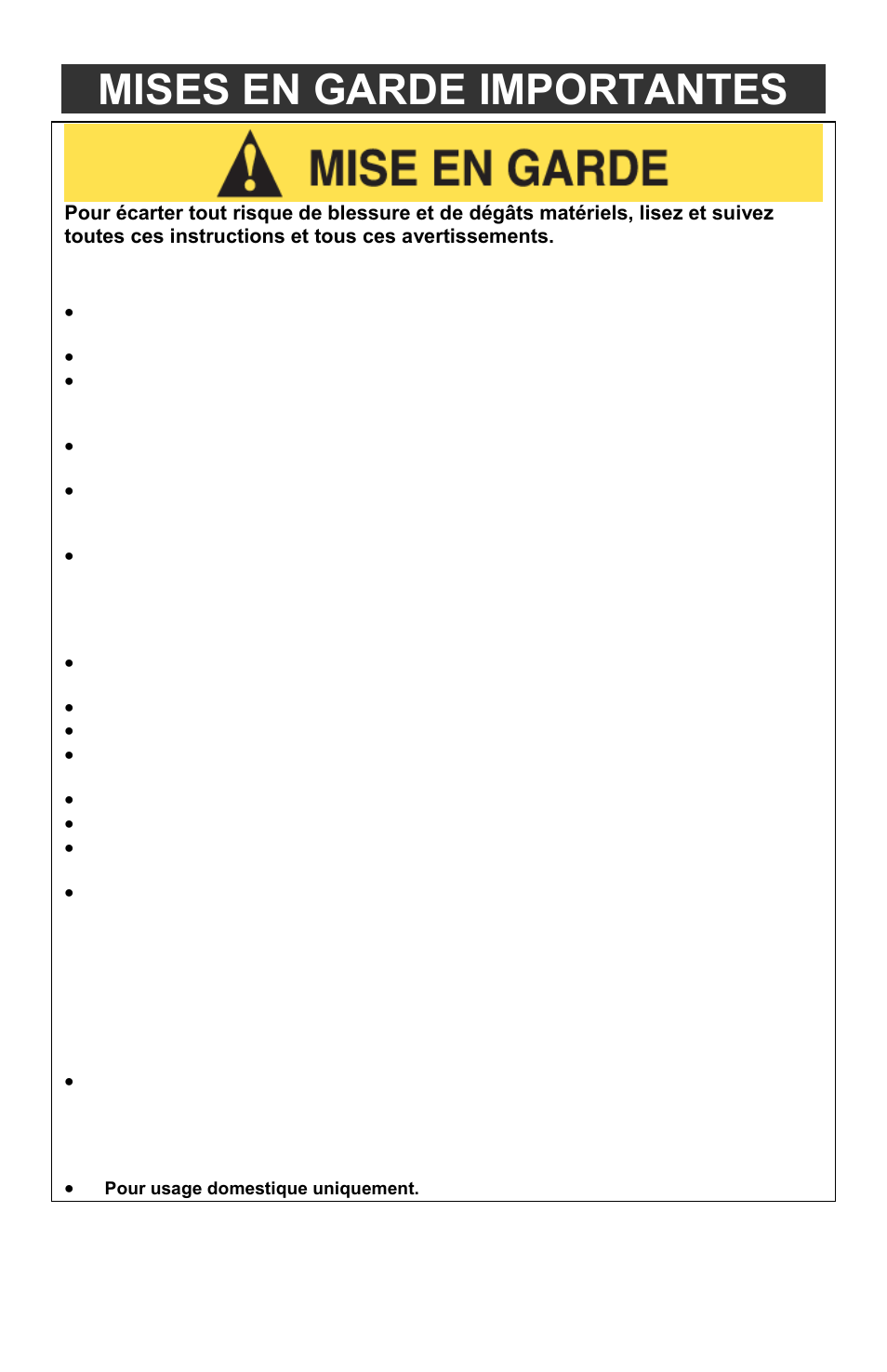 Mises en garde importantes | West Bend Back to Basics Ice Tea Maker User Manual | Page 10 / 24