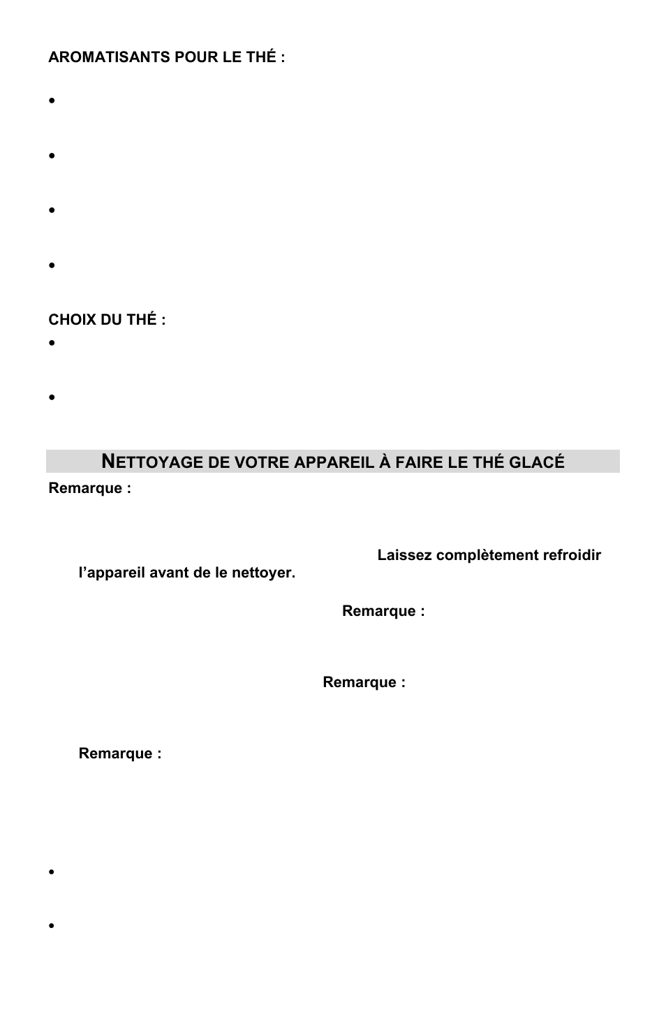 Nettoyage de votre appareil à faire le thé glacé | West Bend Back to Basics Ice Tea Maker User Manual | Page 14 / 24