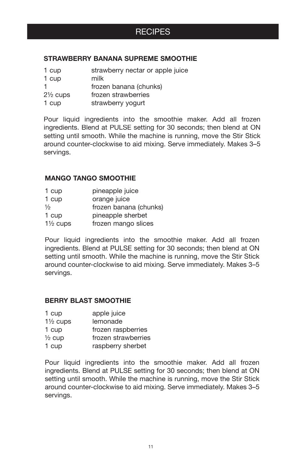 Recipes | West Bend Back to Basics SCL5 User Manual | Page 11 / 17