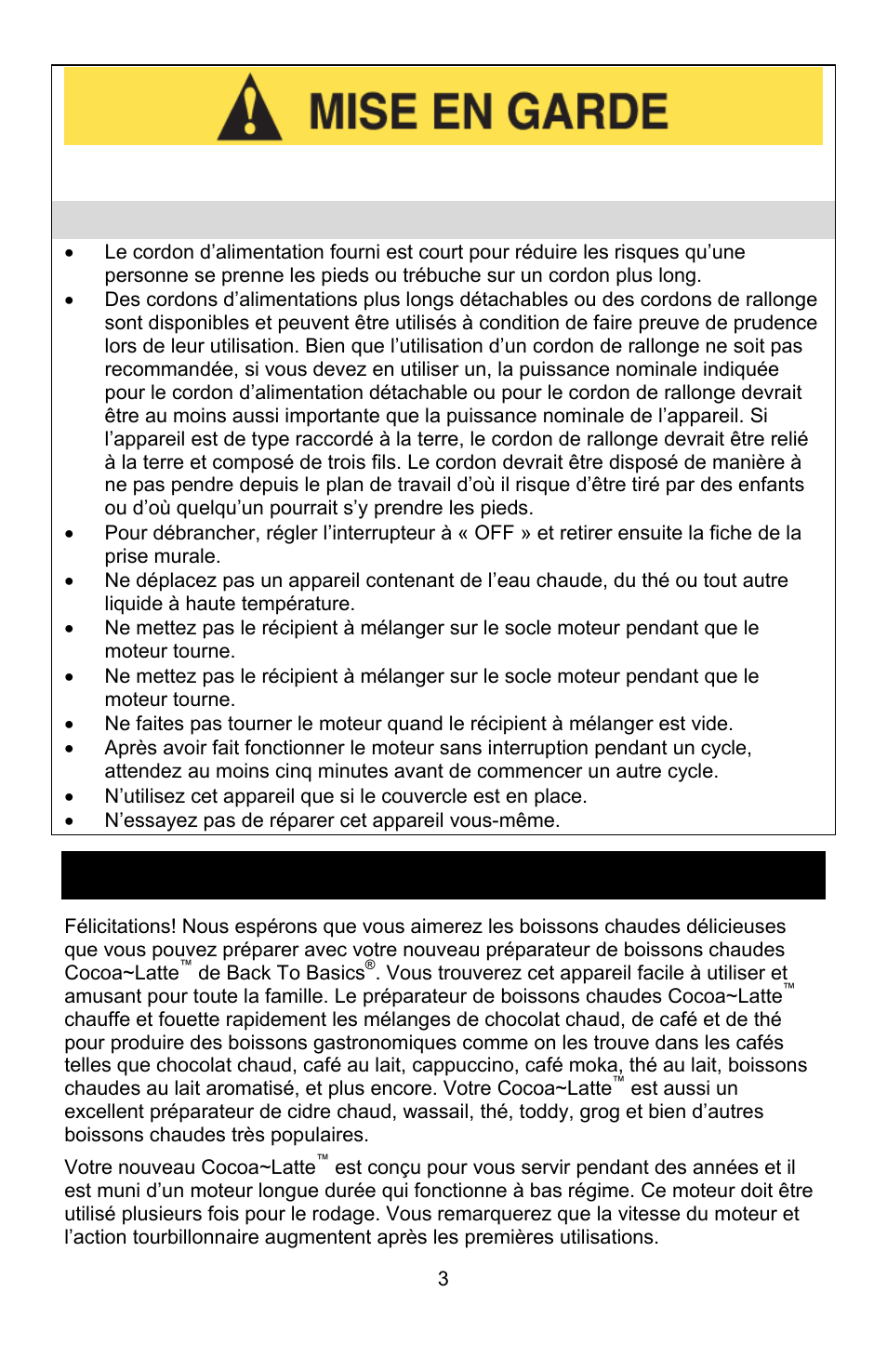 Conservez ces instructions | West Bend Back to Basics Coffeemaker User Manual | Page 28 / 76