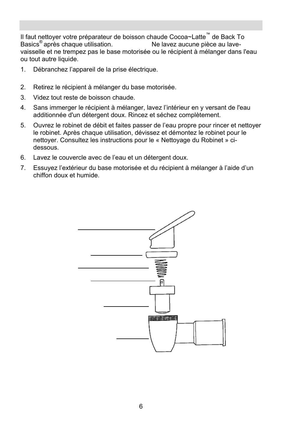 Nettoyage de votre cocoa~latte | West Bend Back to Basics Coffeemaker User Manual | Page 31 / 76