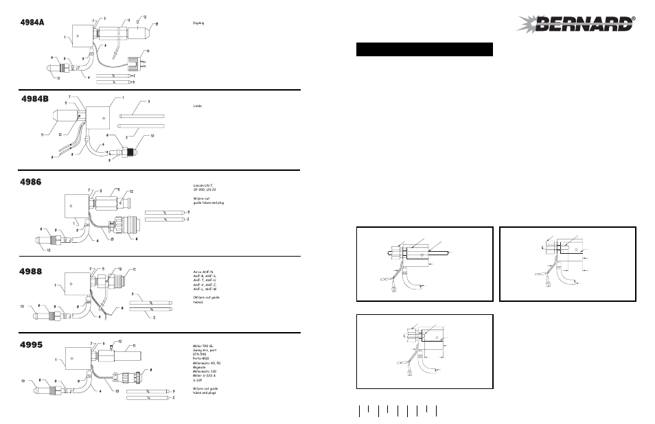 Installation instructions, Illustration 2, Illustration 1 | Illustration 3 | Bernard Quick Disconnect Feedder End Adapter Kits 4820G - 4995 User Manual | Page 4 / 4