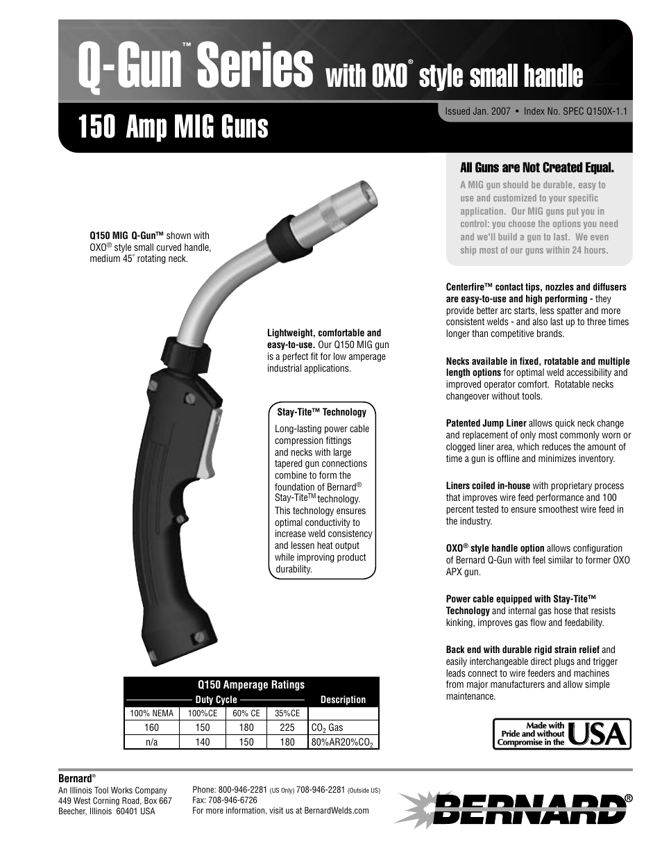 Bernard Q150X-1 User Manual | 2 pages