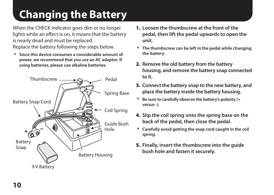 Changing the battery, P. 10) | Boss Audio Systems Harmonist PS-6 User Manual | Page 12 / 92