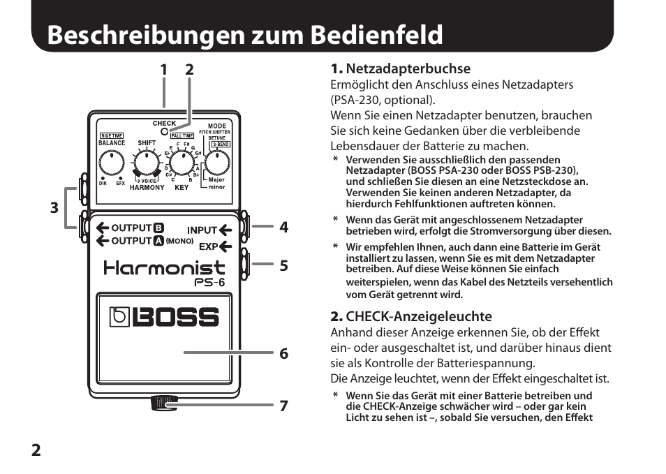 Beschreibungen zum bedienfeld | Boss Audio Systems Harmonist PS-6 User Manual | Page 16 / 92