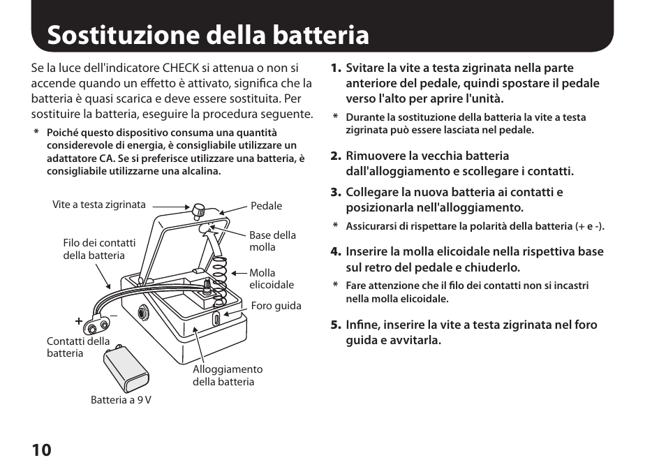 Sostituzione della batteria | Boss Audio Systems Harmonist PS-6 User Manual | Page 48 / 92