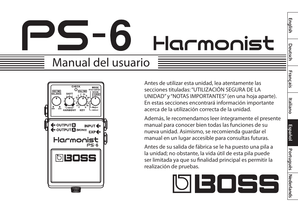 Español, Manual del usuario | Boss Audio Systems Harmonist PS-6 User Manual | Page 51 / 92