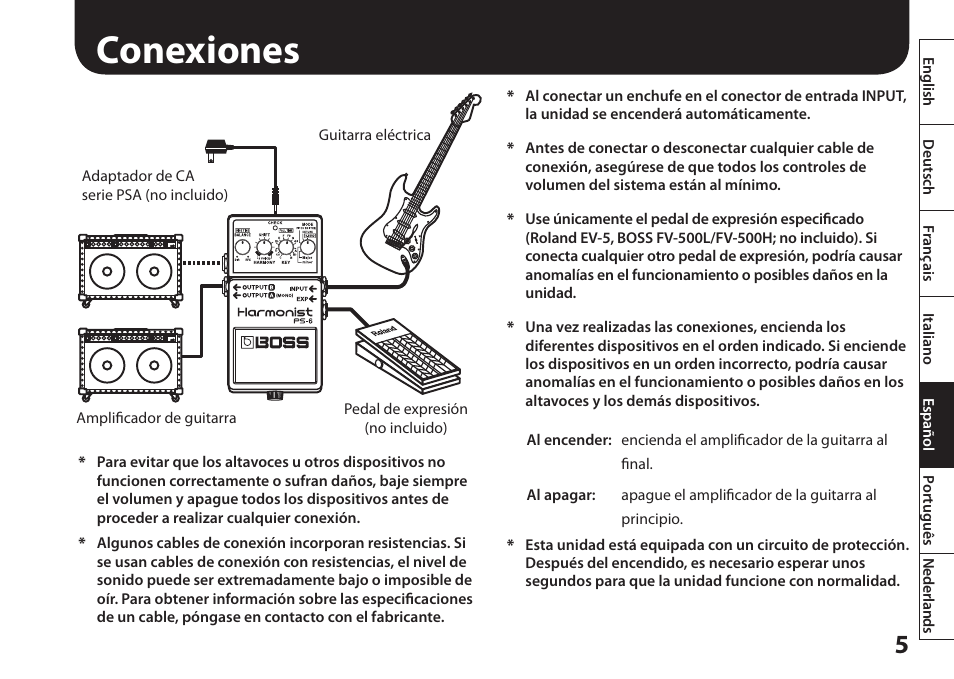 Conexiones | Boss Audio Systems Harmonist PS-6 User Manual | Page 55 / 92