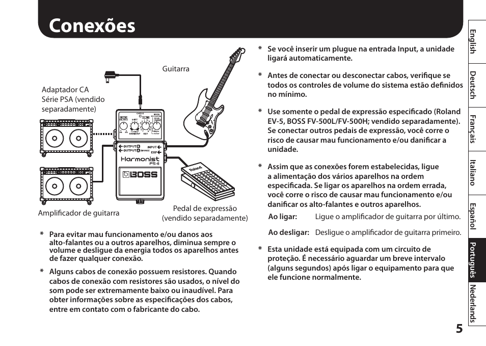 Conexões | Boss Audio Systems Harmonist PS-6 User Manual | Page 67 / 92