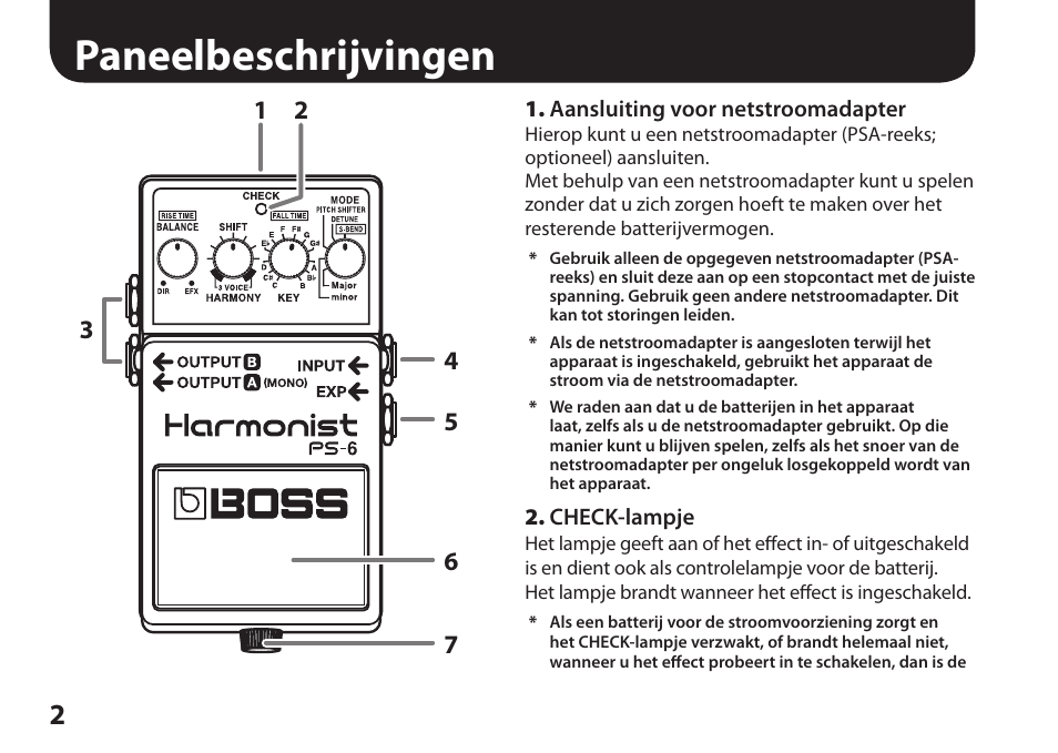 Paneelbeschrijvingen | Boss Audio Systems Harmonist PS-6 User Manual | Page 76 / 92