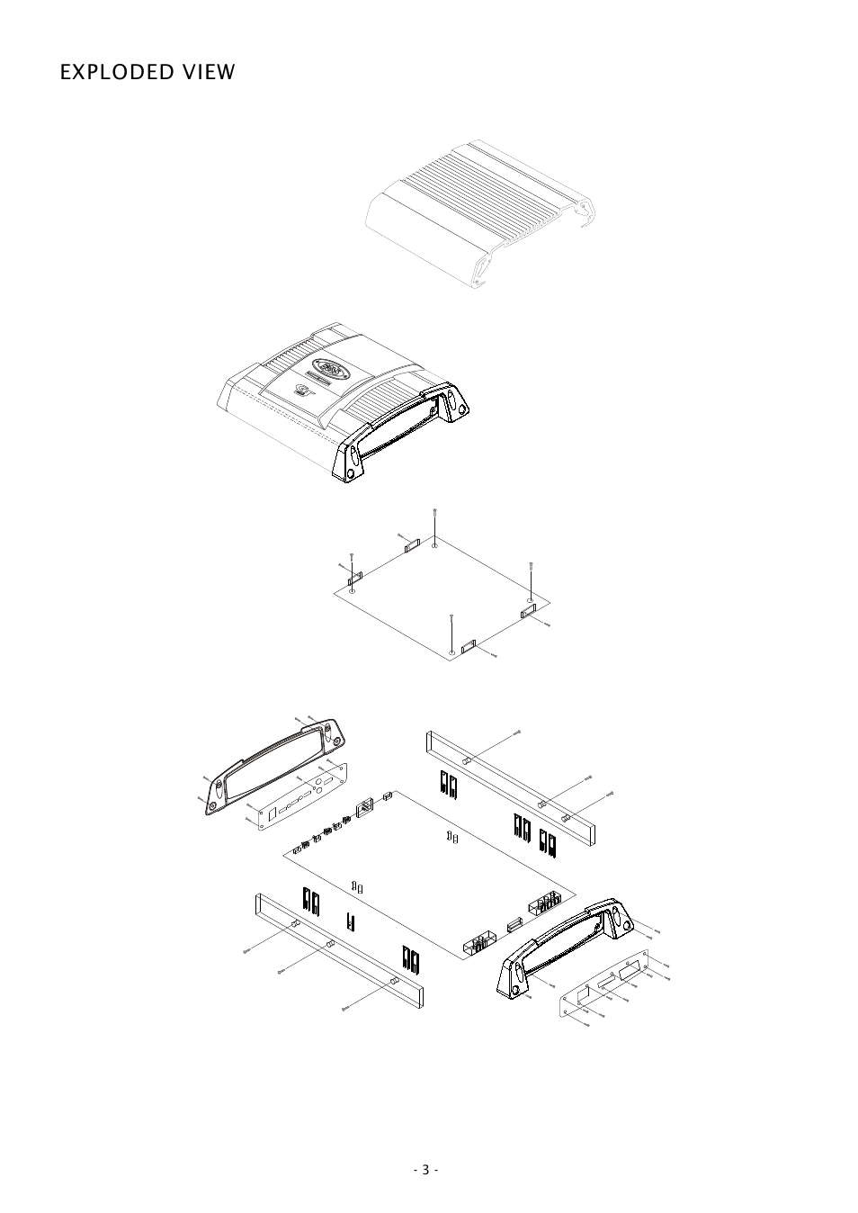 Exploded view | Boss Audio Systems GT1000M User Manual | Page 3 / 8