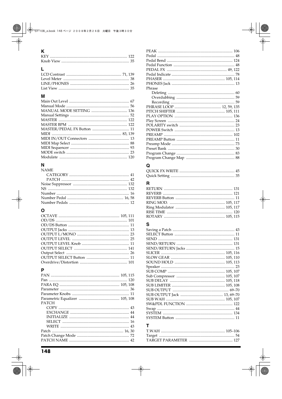 Boss Audio Systems GT-10B User Manual | Page 148 / 156