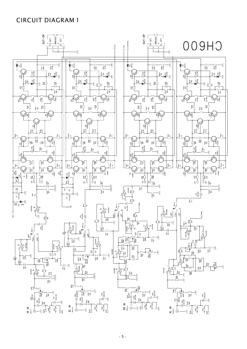 Circuit diagram 1 | Boss Audio Systems CH600 User Manual | Page 5 / 9
