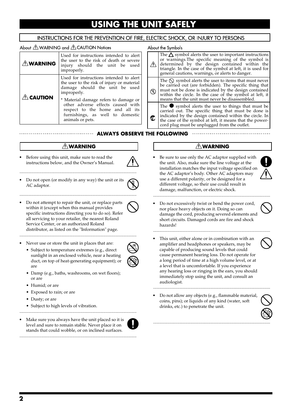 Using the unit safely | Boss Audio Systems GT-6 User Manual | Page 2 / 84