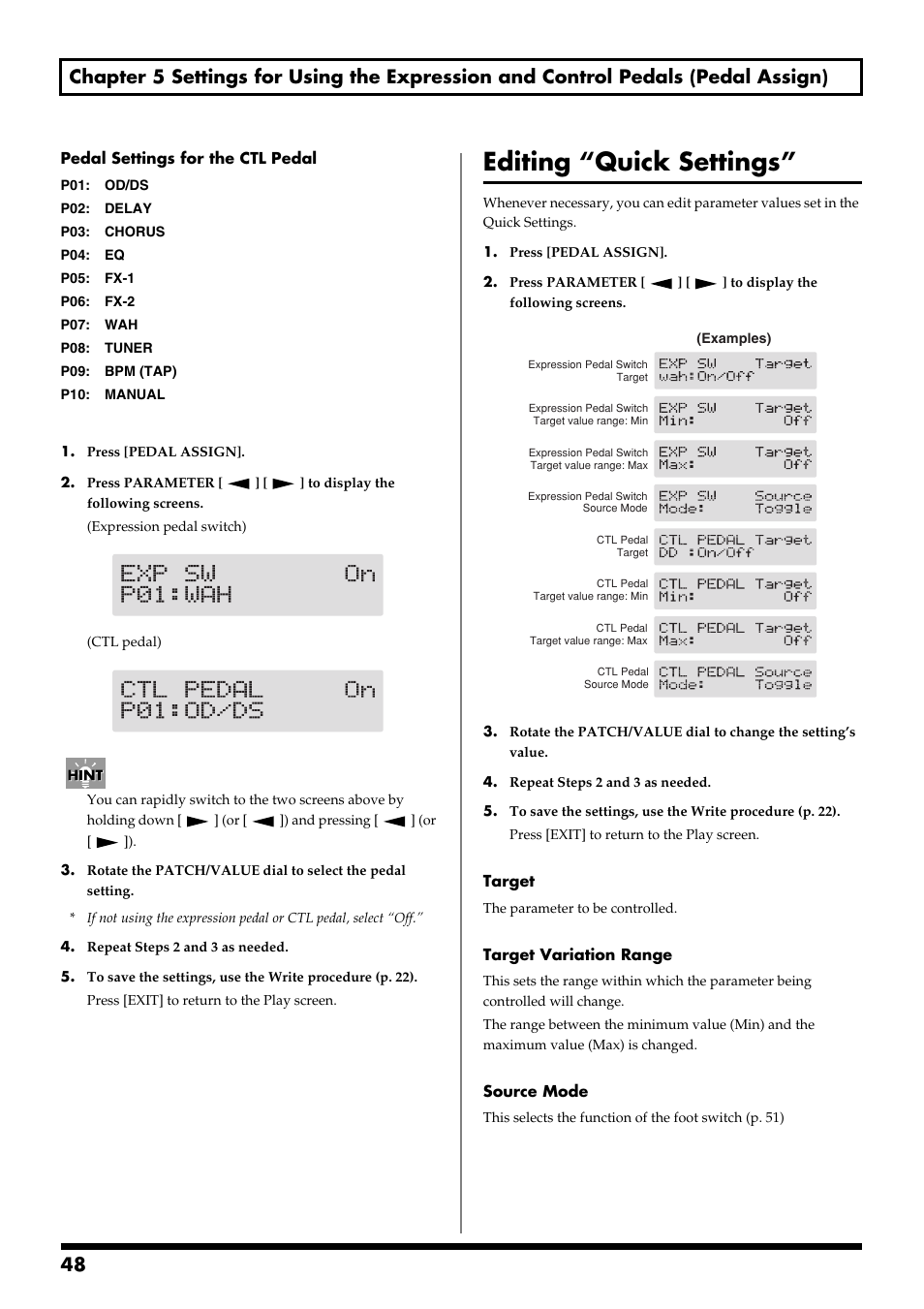 Editing “quick settings | Boss Audio Systems GT-6 User Manual | Page 48 / 84