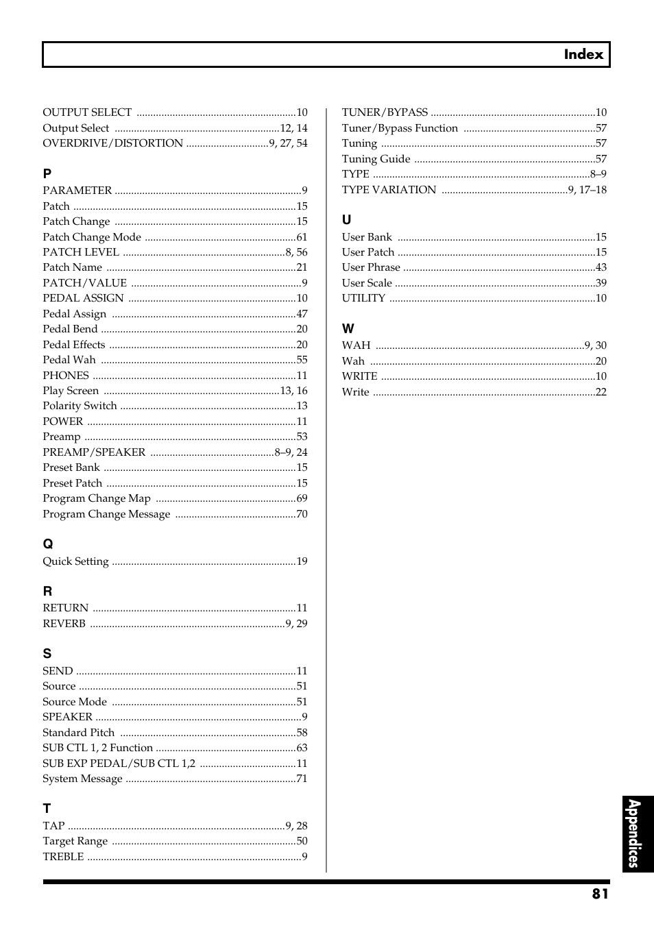 Appendices | Boss Audio Systems GT-6 User Manual | Page 81 / 84