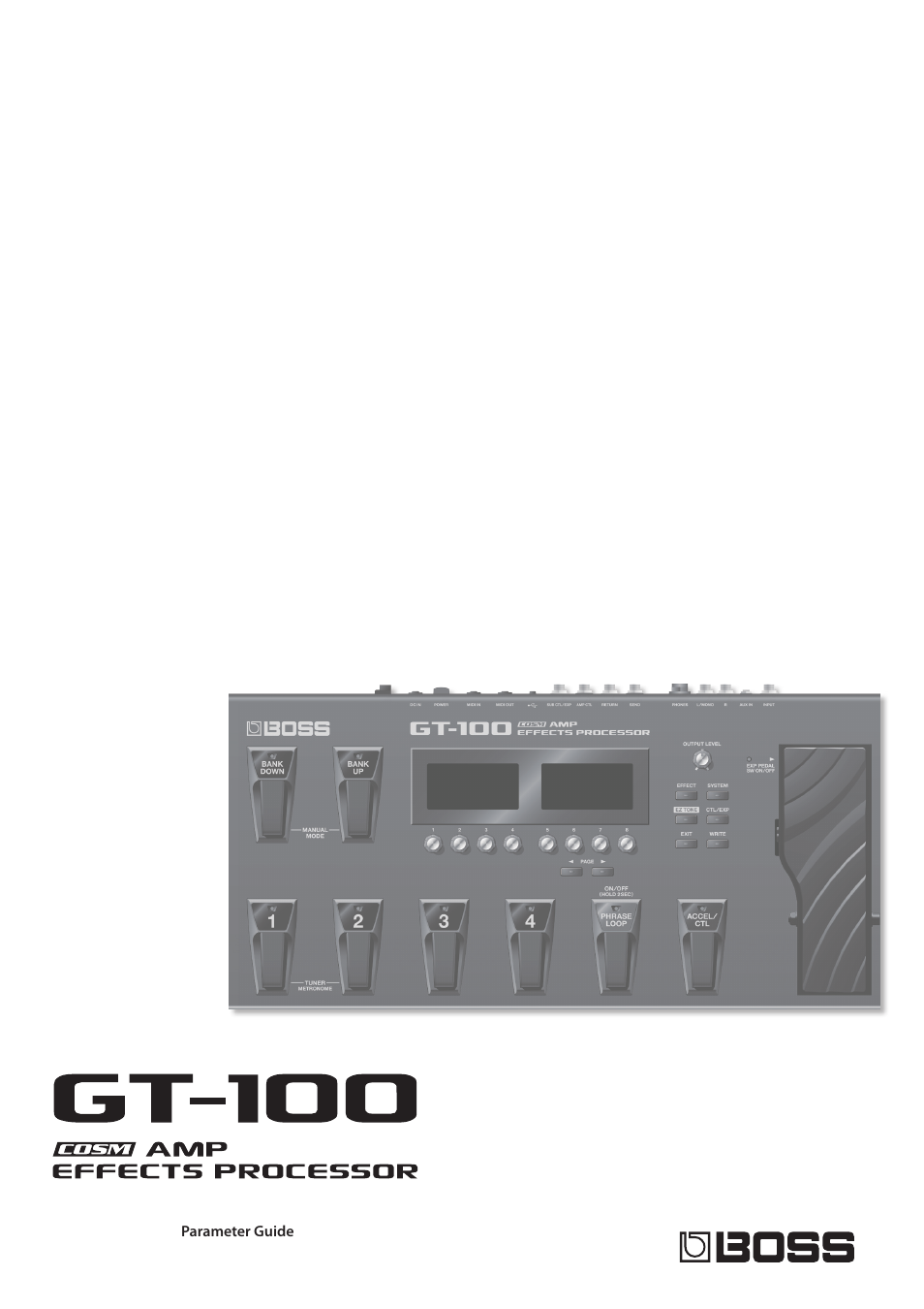 Boss Audio Systems Boss CDSM AMP EFFECTS PROCESSOR GT-100 User Manual | 38 pages