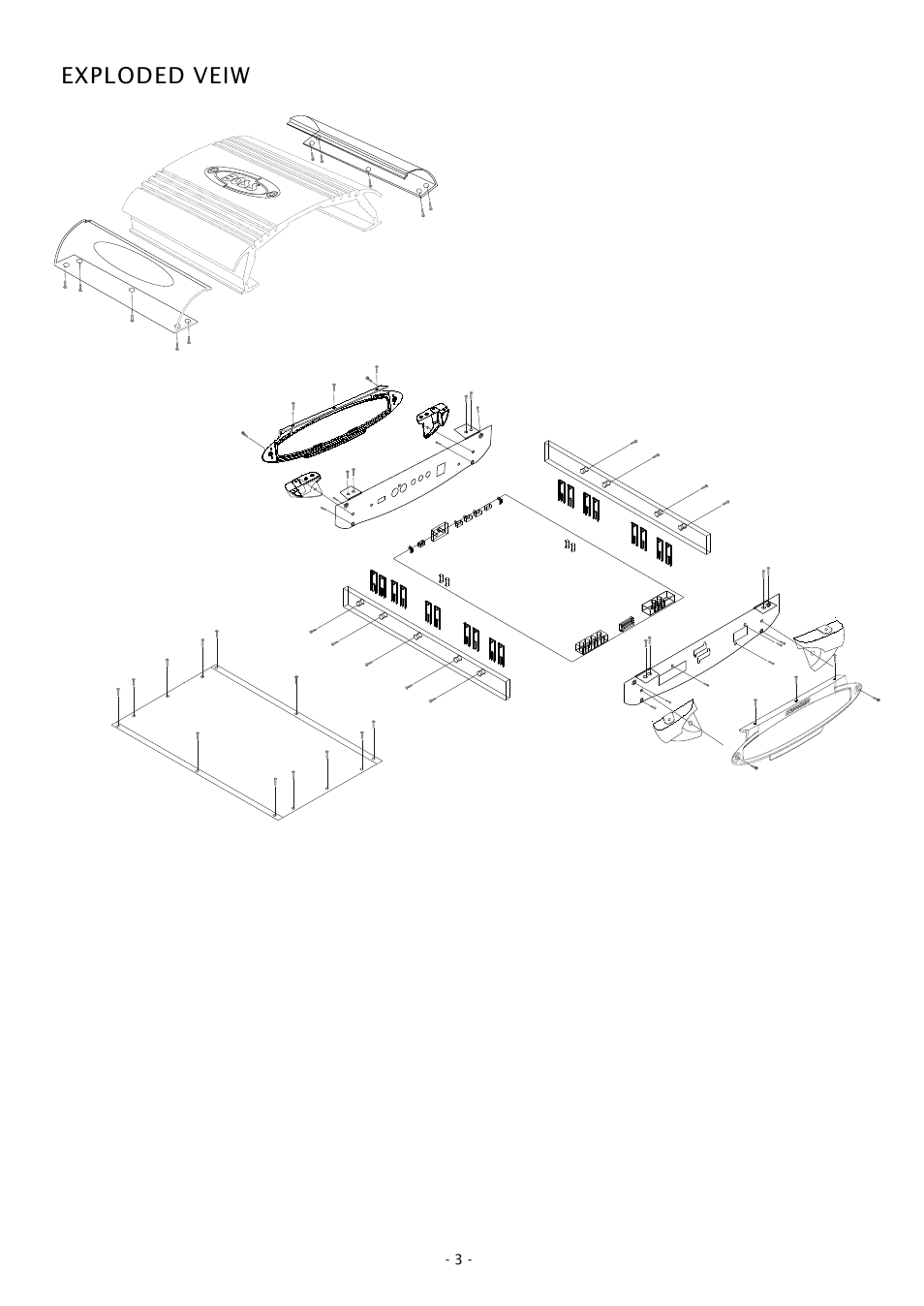 Exploded veiw | Boss Audio Systems CH850M User Manual | Page 3 / 8