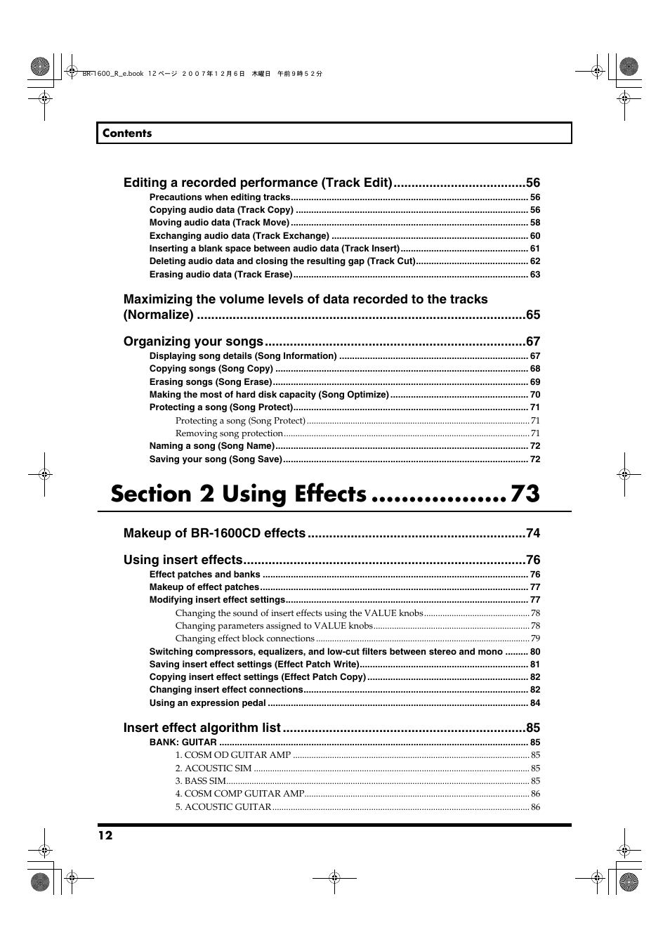 Boss Audio Systems DIGITAL RECORDING STUDIO BR-1600CD User Manual | Page 12 / 312