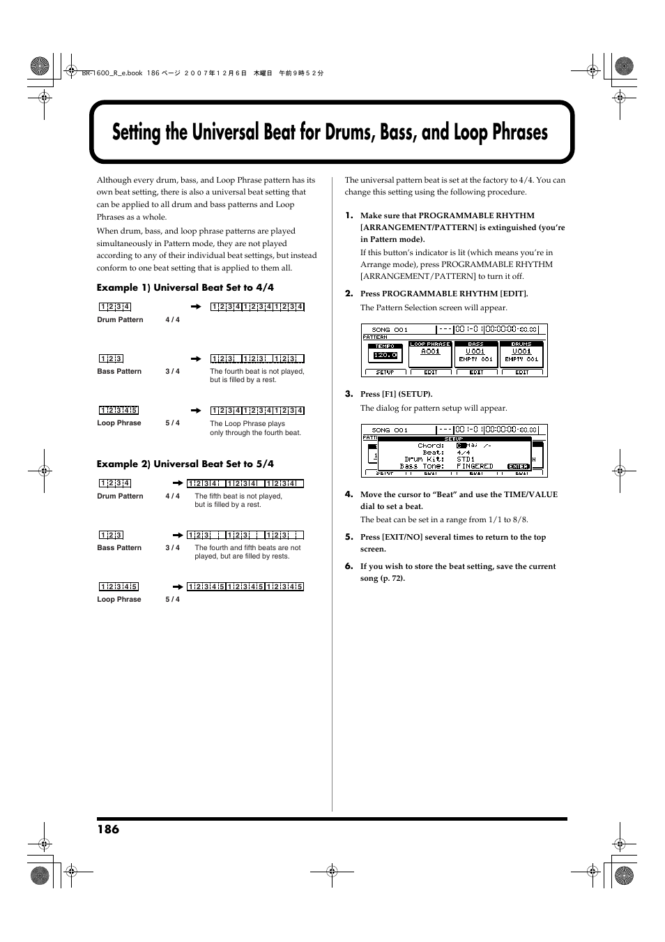 Boss Audio Systems DIGITAL RECORDING STUDIO BR-1600CD User Manual | Page 186 / 312