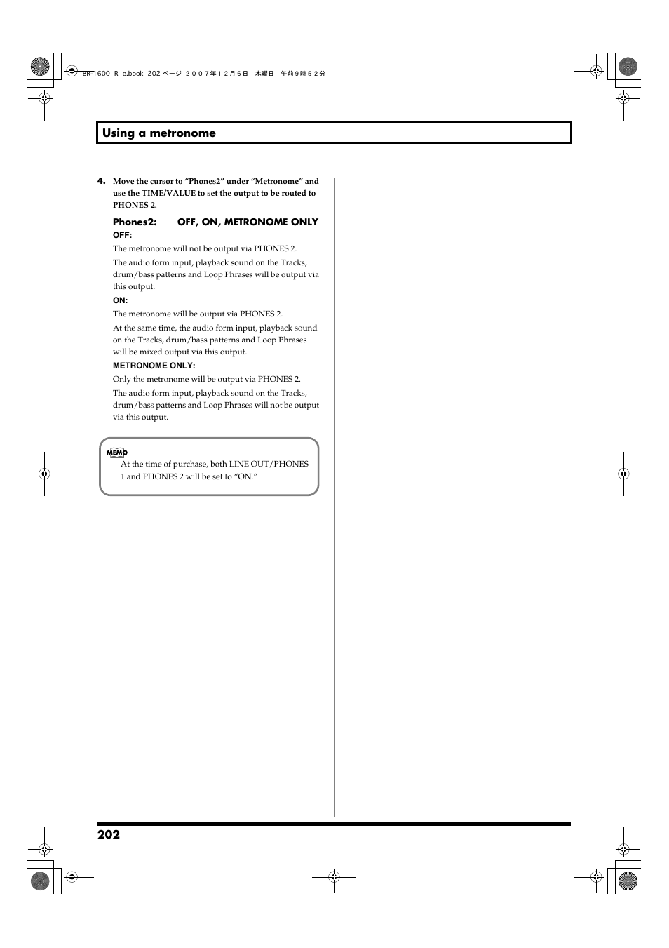 Boss Audio Systems DIGITAL RECORDING STUDIO BR-1600CD User Manual | Page 202 / 312