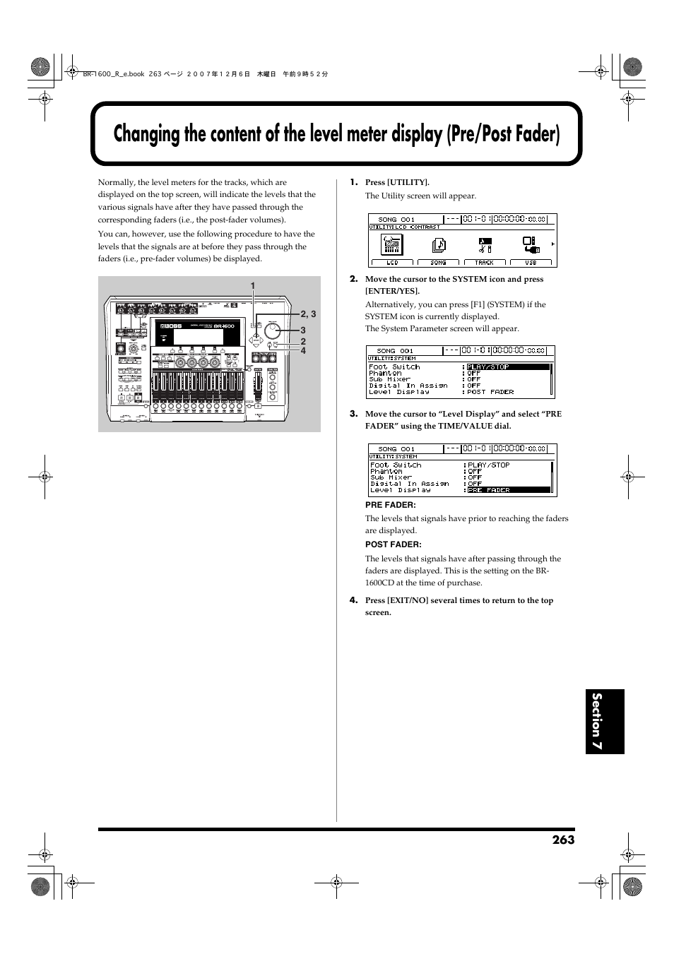 Boss Audio Systems DIGITAL RECORDING STUDIO BR-1600CD User Manual | Page 263 / 312