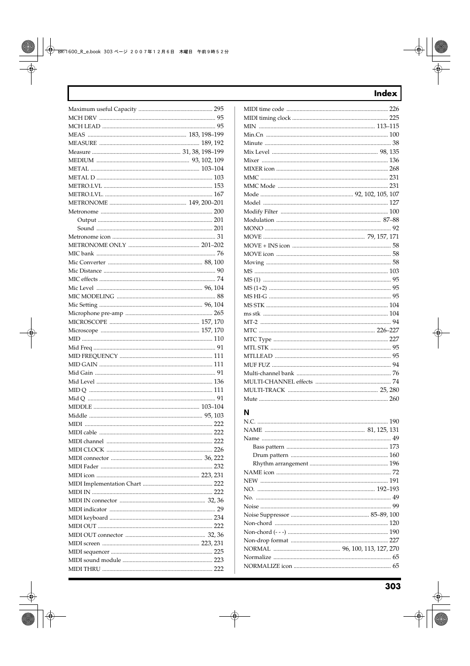 Boss Audio Systems DIGITAL RECORDING STUDIO BR-1600CD User Manual | Page 303 / 312