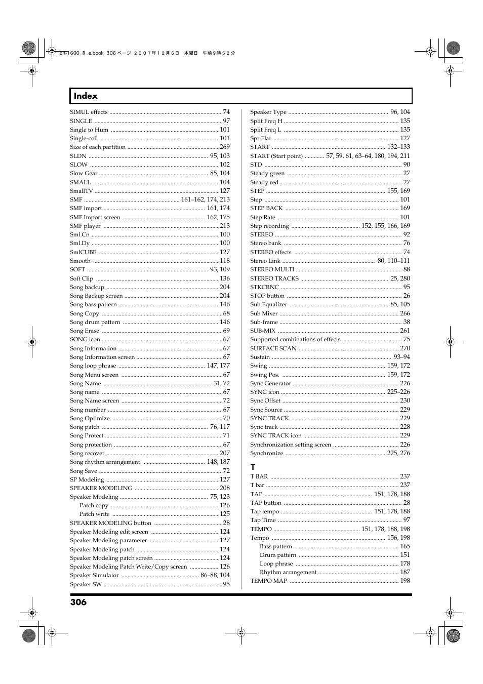 Boss Audio Systems DIGITAL RECORDING STUDIO BR-1600CD User Manual | Page 306 / 312