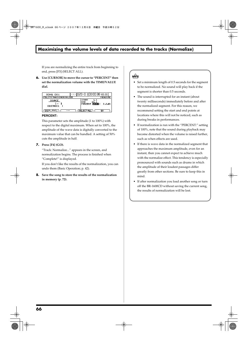 Boss Audio Systems DIGITAL RECORDING STUDIO BR-1600CD User Manual | Page 66 / 312