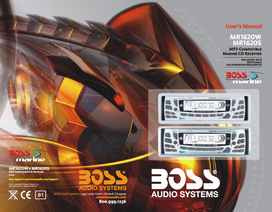 Boss Audio Systems MR1620S User Manual | 21 pages