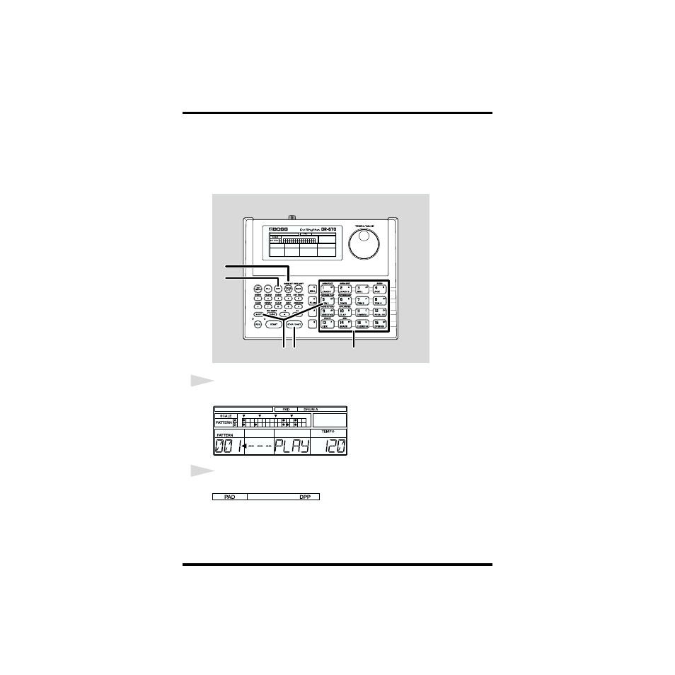 Selecting and performing patterns (dpp function) | Boss Audio Systems DR-670 User Manual | Page 28 / 120