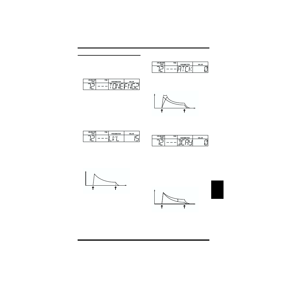 Editing the bass part, Selecting the tone (bass tone), Setting the volume (level) | Adjusting the envelope (attack, decay, release) | Boss Audio Systems DR-670 User Manual | Page 83 / 120