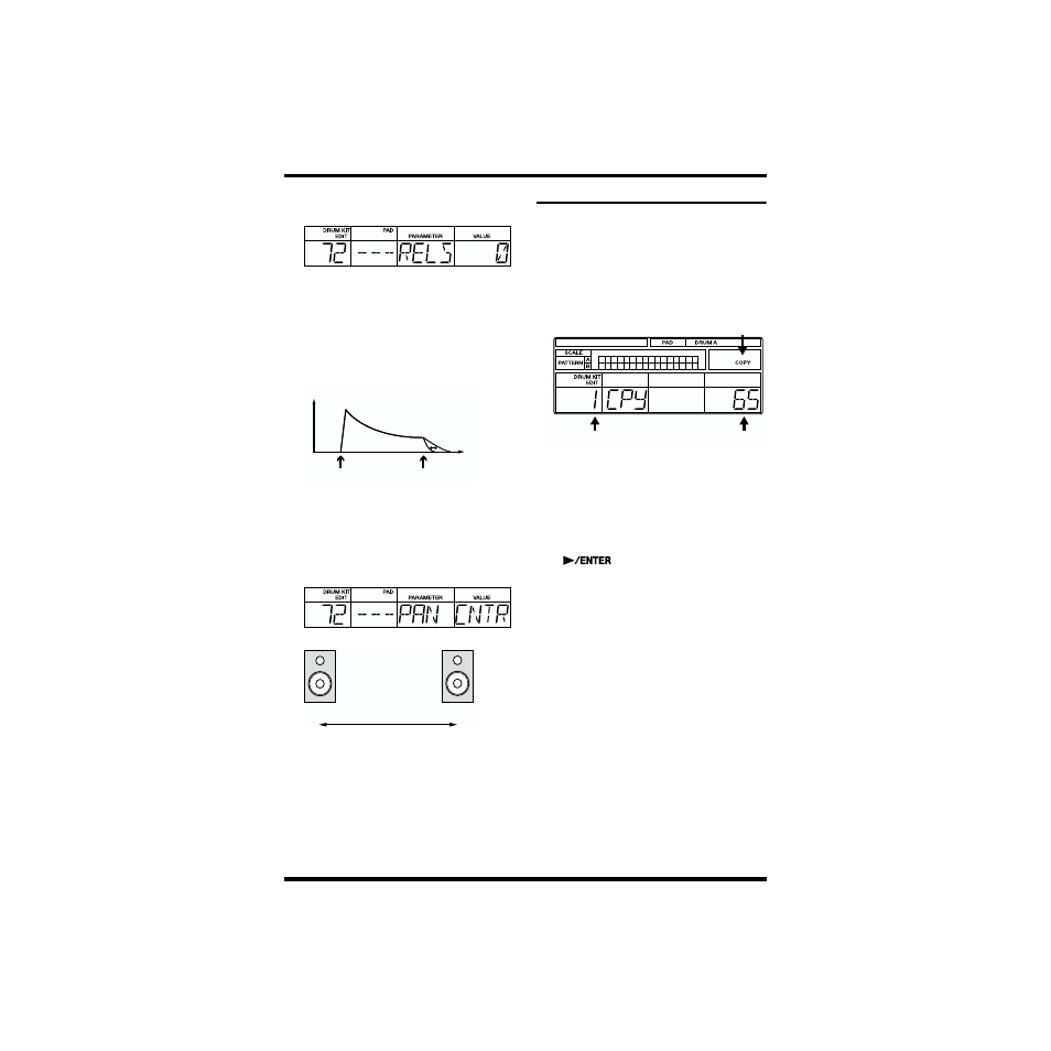 Positioning the sound (pan), Copying drum kits | Boss Audio Systems DR-670 User Manual | Page 84 / 120