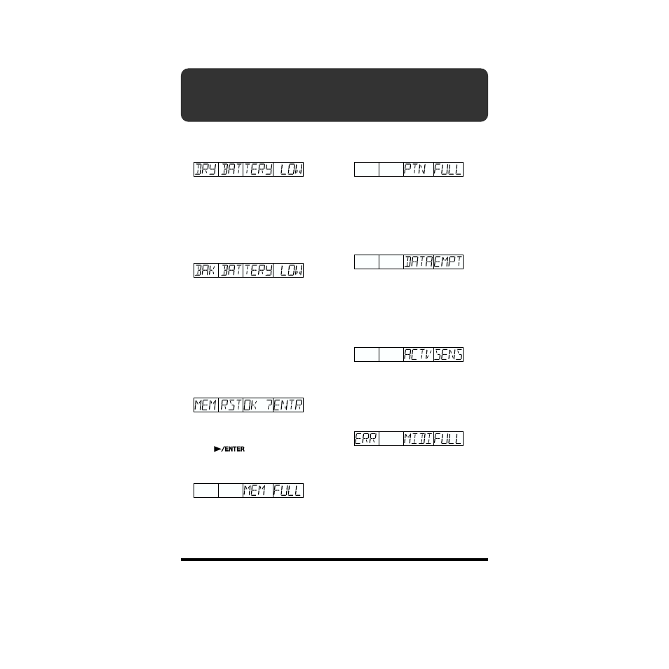 Error message list | Boss Audio Systems DR-670 User Manual | Page 92 / 120