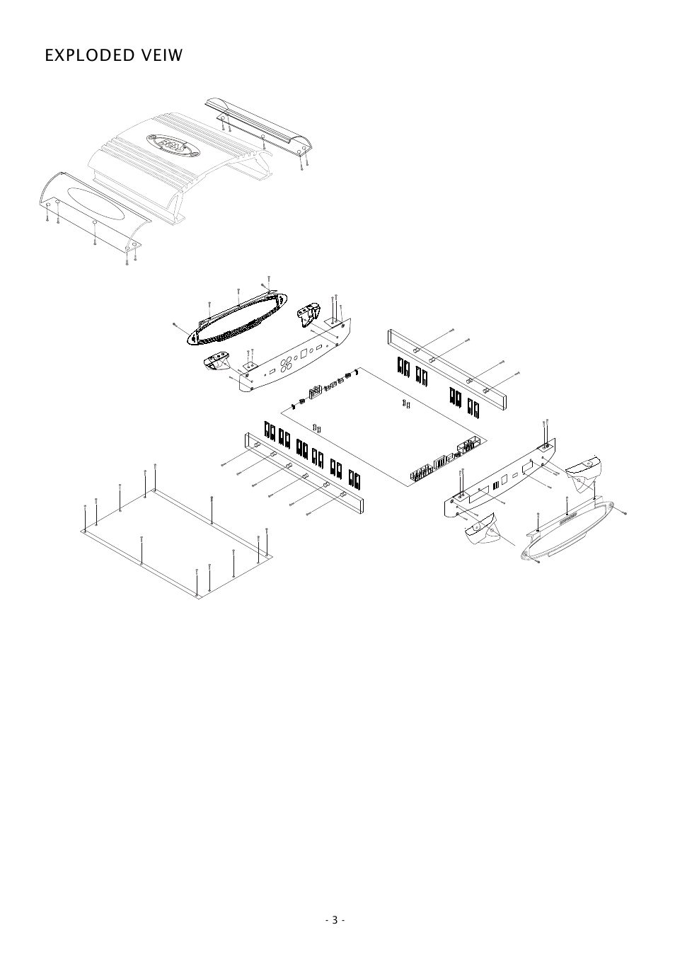 Exploded veiw | Boss Audio Systems CHAOS CH3000D User Manual | Page 3 / 10