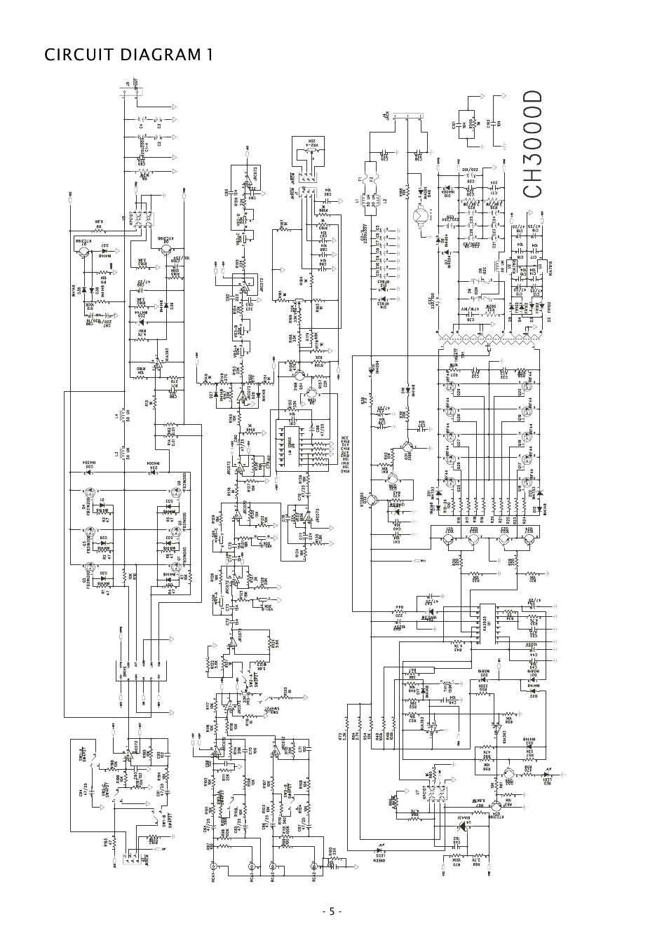 Circuit diagram 1 | Boss Audio Systems CHAOS CH3000D User Manual | Page 5 / 10
