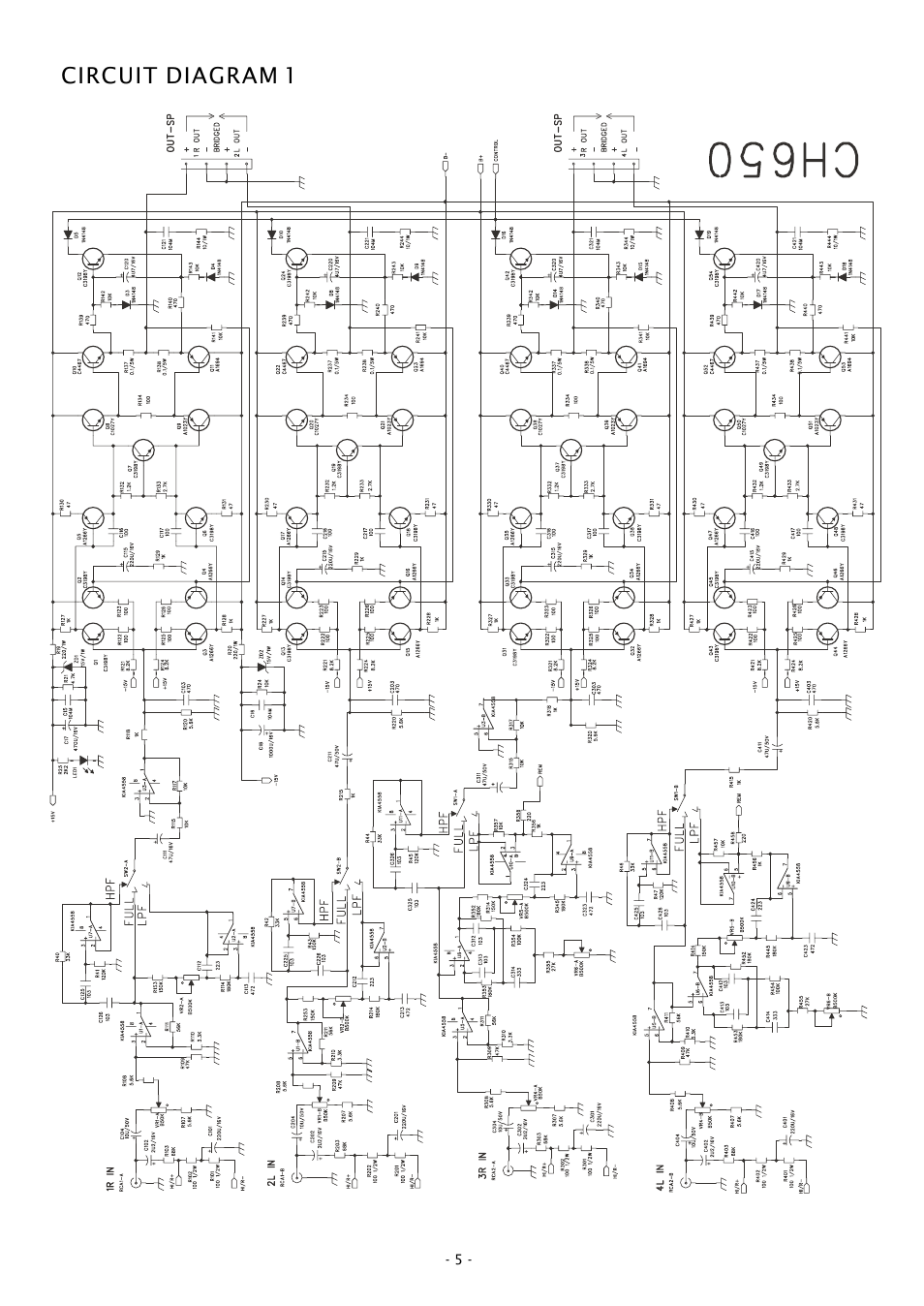 Circuit diagram 1 | Boss Audio Systems CHAOS CH650 User Manual | Page 5 / 9