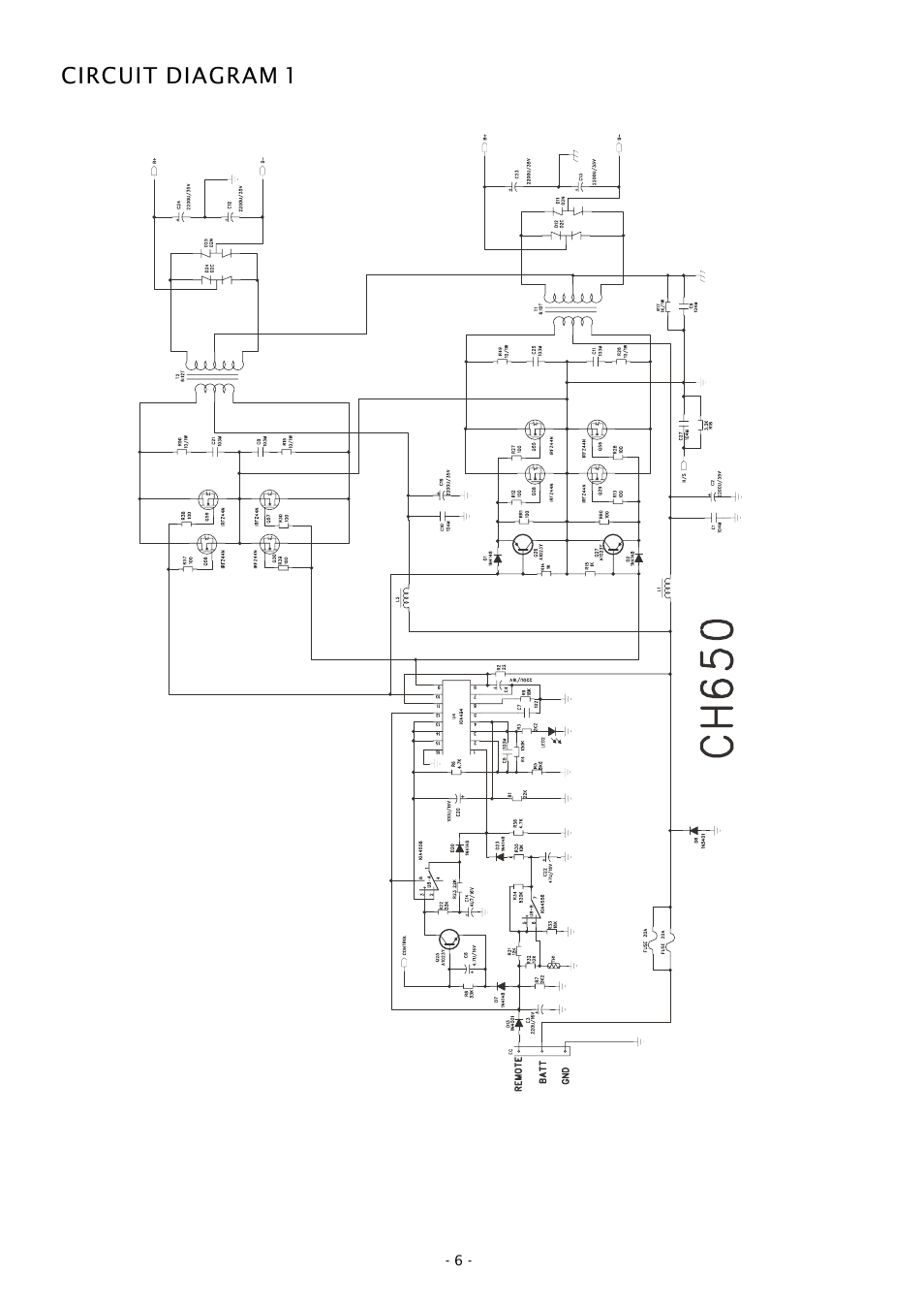 Circuit diagram 1 | Boss Audio Systems CHAOS CH650 User Manual | Page 6 / 9