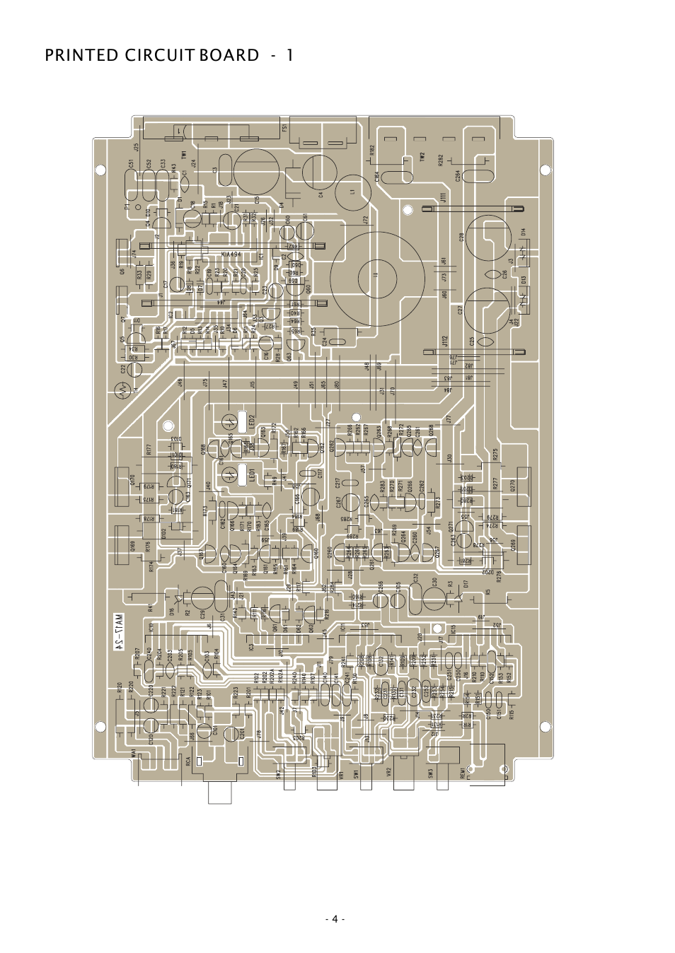 Printed circuit board - 1 | Boss Audio Systems GT480 User Manual | Page 4 / 9