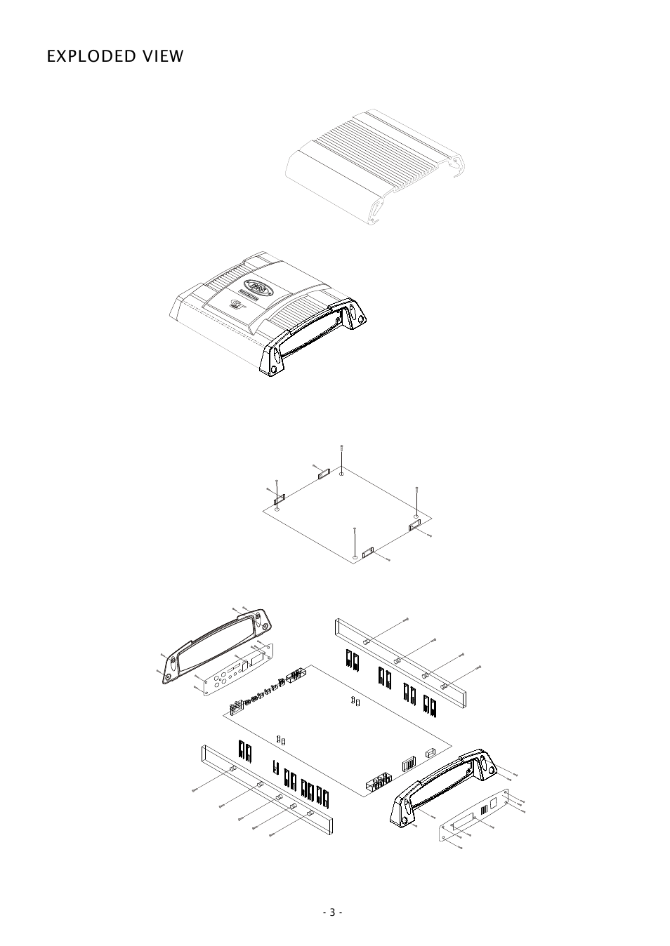 Exploded view | Boss Audio Systems GT2500D User Manual | Page 3 / 10